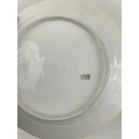 VTG ZS & Co Bavaria Lady With Cupid Decorative Porcelain Plate 7" Cherub Gold - Picture 9 of 10